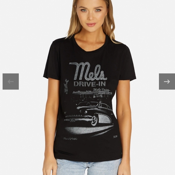 Lauren Moshi Tops - Lauren Moshi Mel's Drive-In wolf tee